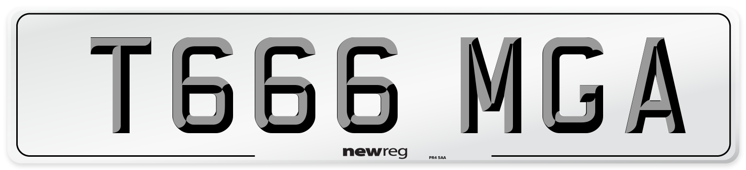 T666 MGA Number Plate from New Reg